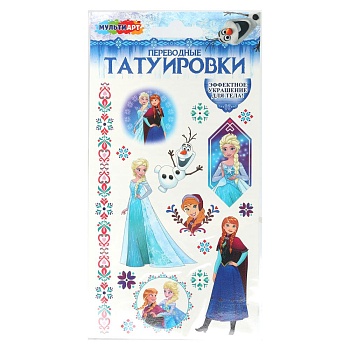 402838 Тату снежная принцесса, 1 лист, в пакете МУЛЬТИ АРТ в кор.200шт