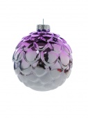 Новогоднее подвесное украшение - шар из стекла 81941