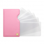 Футляр для пластиковых карт на винте, 67*113 мм, светло-розовый