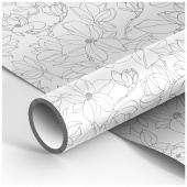 Упаковочная бумага глянц. 70*100см, MESHU "Magnolias", 90г/м2