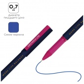 Ручка шариковая Greenwich Line "Utility dark blue" синяя, 0,7мм, игольчатый стержень, грип, софт-тач