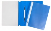 AS5_00102 Папка -Скоросшиватель А5ф Hatber 140/180мкм Синяя Пластиковая прозрачный верх (без ед штри