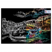 Гравюра с мультицветной основой ТРИ СОВЫ "Венеция", А3