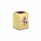 Подставка настольная пластиковая ErichKrause® Forte, Iris, желтая с фиолетовой вставкой
