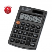 Калькулятор карманный Citizen SLD-200NR, 8 разрядов, двойное питание, 62*98*10мм, черный  9447
