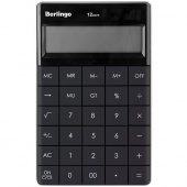 Калькулятор настольный Berlingo "PowerTX", 12 разр., двойное питание, 165*105*13мм, антрацит 100