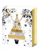 Dream cards Пакет подарочный с мат.лам. и тис. фольгой (L) Праздничная пирамида, 210г ППК-3894