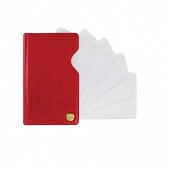 Футляр для пластиковых карт, на винте (Красный)