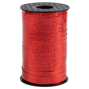 Лента полипропиленовая (0,5 см*250 м) Красный, Голография, 1 шт.