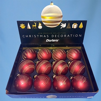 ЕЛОЧНЫЙ ШАР, DARLENS, 10 СМ, СТЕКЛО, АССОРТИ