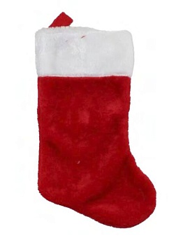 Новогоднее украшение Носок для подарков из полиэстера / 42*23см арт.95814
