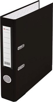 LAMARK601 Регистратор PP 50мм черный, метал.окантовка/карман, собранный,