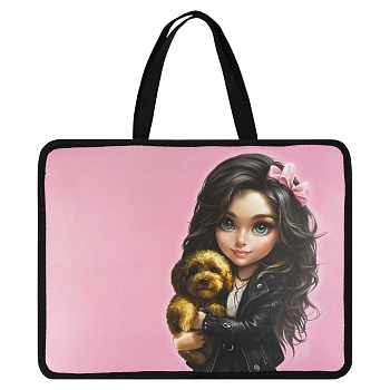 Папка для школьных тетрадей пластиковая Феникс+, арт. 69274/ 12 БРЮНЕТКА С СОБАЧКОЙ (полипропилен, ф