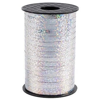 Лента полипропиленовая (0,5 см*250 м) Серебро, Голография, 1 шт.