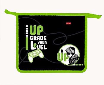 AMc_02026 Папка для тетрадей Пластиковая А5ф 2 отделения 205х240х65мм на молнии -LET'S GO PLAY-  в и