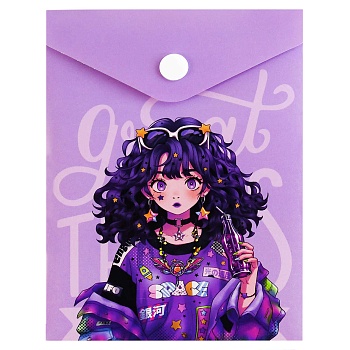 Папка для документов пластиковая Феникс+, арт. 69026/ 12 КОСМИЧЕСКОЕ НАСТРОЕНИЕ (полипропилен, 15.8х