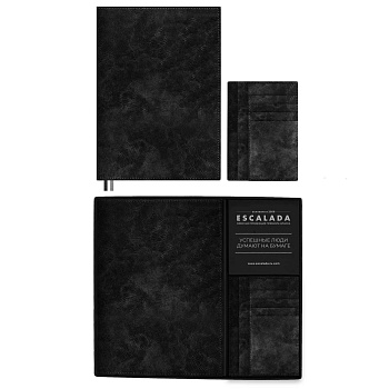 Ежедневник недатированный + картхолдер (набор подарочный) ESCALADA, А5+, 160 л., арт. 70567/ 10 ФЛАН