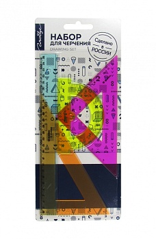 Набор для черчения из 4-х предметов, блистер НГ4-02