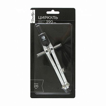 Циркуль с фиксирующим кольцом L-170 мм, блистер ЦФК