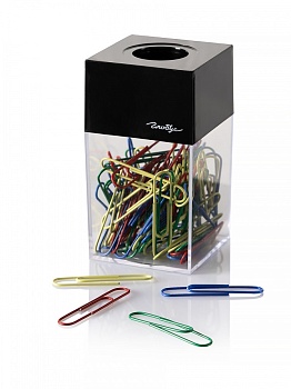 Диспенсер магнитный с цветными скрепками 50 мм 70 шт. ДБ-50П-70