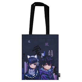 Сумка-шоппер Феникс+, арт.69076/ 25 КИБЕР АНИМЕ (29х36 см, полиэстер, сублимационная печать, 1 отдел