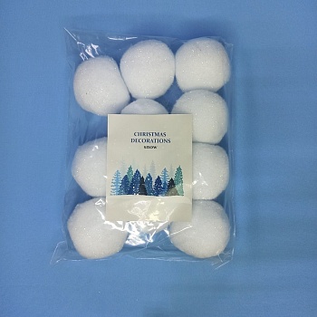 СНЕЖКИ ИСКУСТВЕННЫЕ, DARLENS, 8 СМ, 10 ШТ