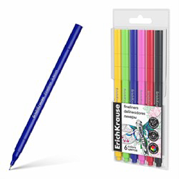 Линеры ErichKrause Art Spirit 6 цветов (в футляре с европодвесом 6 шт)