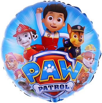 Шар (18''/46 см) Круг, Щенки, Дружная команда, 1 шт. в уп.