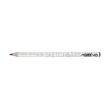 КАРАНДАШ ЧЕРНОГРАФИТОВЫЙ "Sketch&Art. УТОЛЩЕННЫЕ" 14В, 4 MM