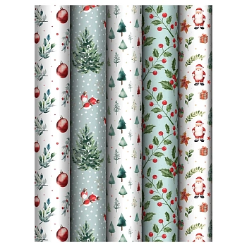 Упаковочная бумага глянц. 70*100см, MESHU "Winter magic", 80г/м2, ассорти 5 дизайнов