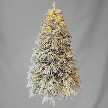 ЕЛЬ ИСКУСТВЕННАЯ, DARLENS, 210 СМ, ЛИТАЯ, 887 ВЕТОК, ЗАСНЕЖЕННАЯ, ГИРЛЯНДА 430 ДИОДОВ, РЕЖИМ РАБОТЫ