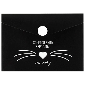 Папка для карт и визиток пластиковая Феникс+, арт. 69042/ 12 ФРАЗЫ С ХАРАКТЕРОМ (полипропилен, 10.5х