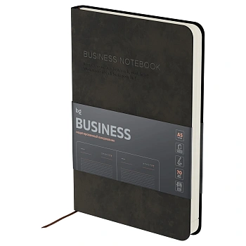 Ежедневник недатированный, А5, 136л., мягкий переплет, кожзам, BG "Business. Tobacco", коричневый