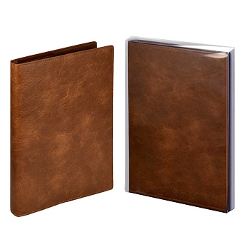 Ежедневник недатированный  ESCALADA, А5+, 160 л., арт. 67190/ 10 ШЕВРЕТ КОРИЧНЕВЫЙ (кожзам:  175х245