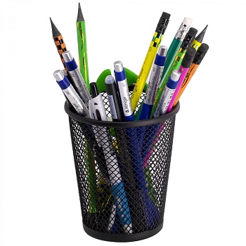 Подставка-стакан д/канцтоваров, Alingar, металлическая, 9*12*9 см,черный