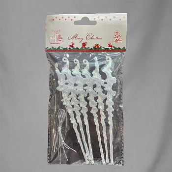 НАБОР ЕЛОЧНЫХ ИГРУШЕК, DARLENS «СОСУЛЬКИ», 6 ШТ, 15 СМ, АКРИЛ, ПРОЗРАЧНЫЙ DL-DRL08624 (F43005)