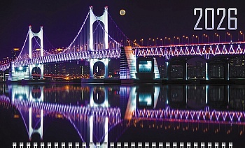 3Кв3гр2ц_33892 Календарь квартальный 3-х блоч. на 3-х гребнях 297х758мм ЛЮКС бум. Офсет. 2-х цв. бло