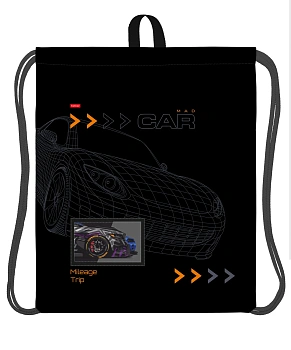 NMn_19049 Мешок для сменной обуви 41х49 см с петлей для подвеса 1 отделение  -MAD CAR-  в индив.упак