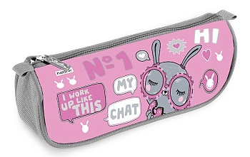 NPk_76313 Пенал 200х95х50мм на молнии мягкий -В модном чате- в индив.упак.