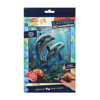 389856 Холст на картоне холст по номерам 28,5*20 см МУЛЬТИ АРТ в кор.48шт