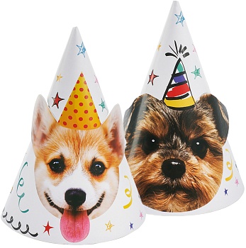 Колпаки, Собачки, 16 см, 6 шт. в упак.