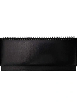 ПЛАНИНГ 56 л. недатир. SELECTION - BLACK (56-5075) греб, кожзам (черный), серебр срез 300х130мм