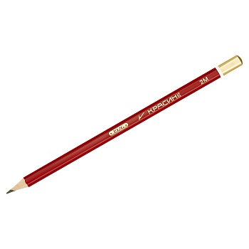 Карандаш ч/г Красин "1926" 2М (2B),  КЕДР,  шестигранный, заточен.