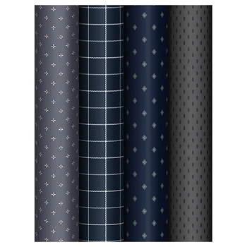 Упаковочная бумага глянц. 70*100см, MESHU "Dark", 80г/м2, ассорти 4 дизайна