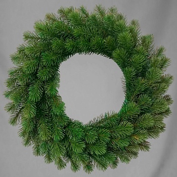 ХВОЙНЫЙ ВЕНОК, DARLENS «ЕЛЬ КАВКАЗКАЯ», 35 СМ, PE/PVC, ЛИТОЙ, 66 ВЕТОК