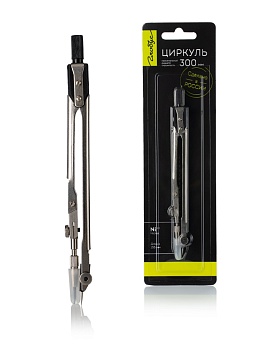 Циркуль металлический "Техника" L-150 мм, блистер ЦЧ-70-10