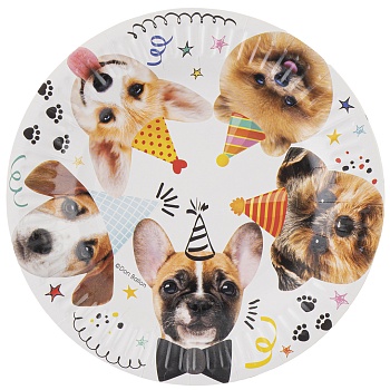 Тарелки (7''/18 см) Собачки, 6 шт.
