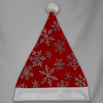 КОЛПАК, DARLENS «СНЕЖИНКИ», ТЕКСТИЛЬ, 29Х39 СМ, БЛЕСТКИ