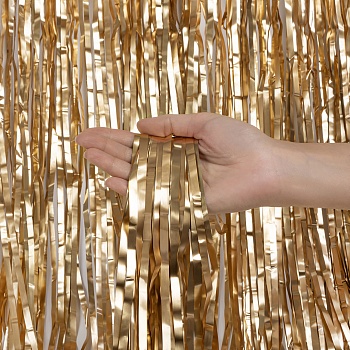 Занавес Дождик Шампань, Матовый металл, 100*200 см, 1 шт.