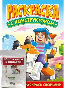 РАСКРАСКА С КОНСТРУКТОРОМ. КОТ